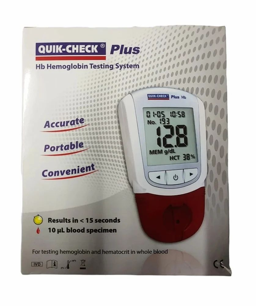 Supplier Of Quick Check Plus Hb Meter - Color: White