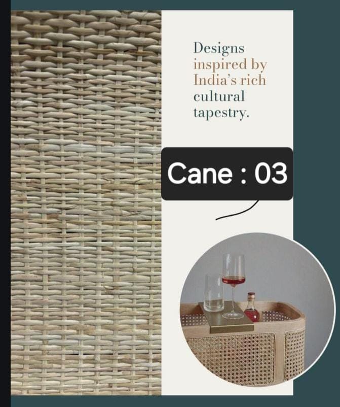 Diamond Open weave Contemporary Rattan Cane Design Sheets - Crafted Aesthetic