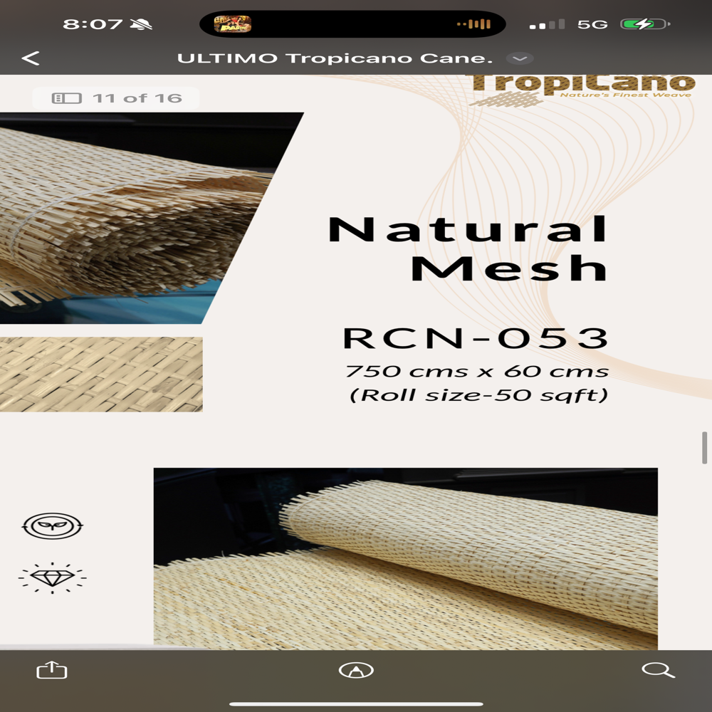 Diamond Open weave Contemporary Rattan Cane Design Sheets - Crafted Aesthetic