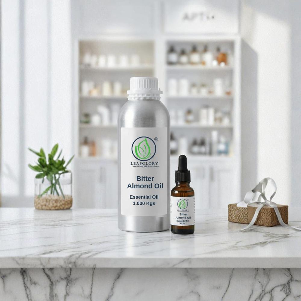Natural Pure Bitter Almond Oil For Cosmetic, Aromatherapy, Skincare & Industrial Applications | Manufacturer / Supplier / Exporter From India | Leafglory - Age Group: All Age Groups