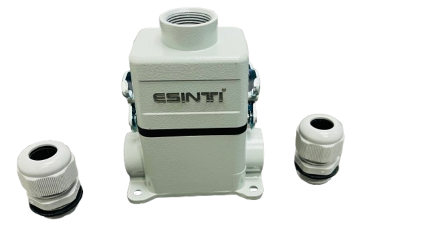 Esinti 6 Pin Heavy Duty Connector Bottom Close, Top Entry