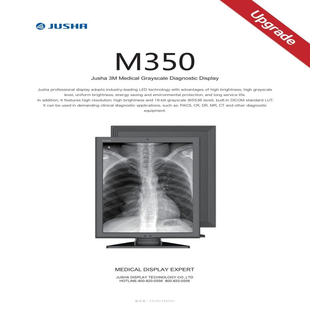 Jusha B/W Monochrome Display / Monitor For Ct Scan And Mri Machine - Color: Grey