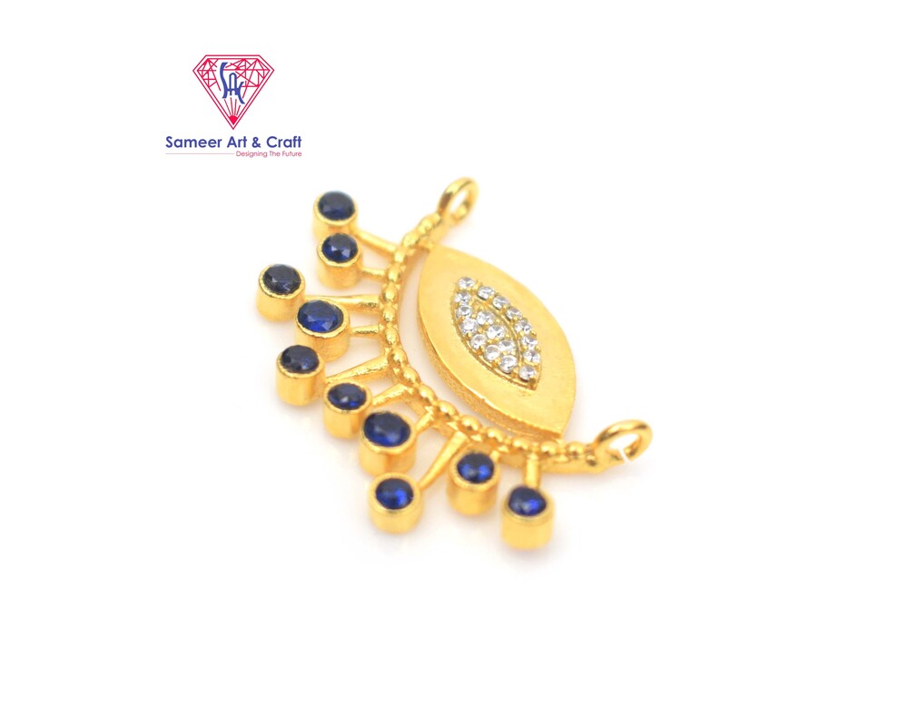 Swarovski Brass With 18k Gold Plated Pendant Evil Eye