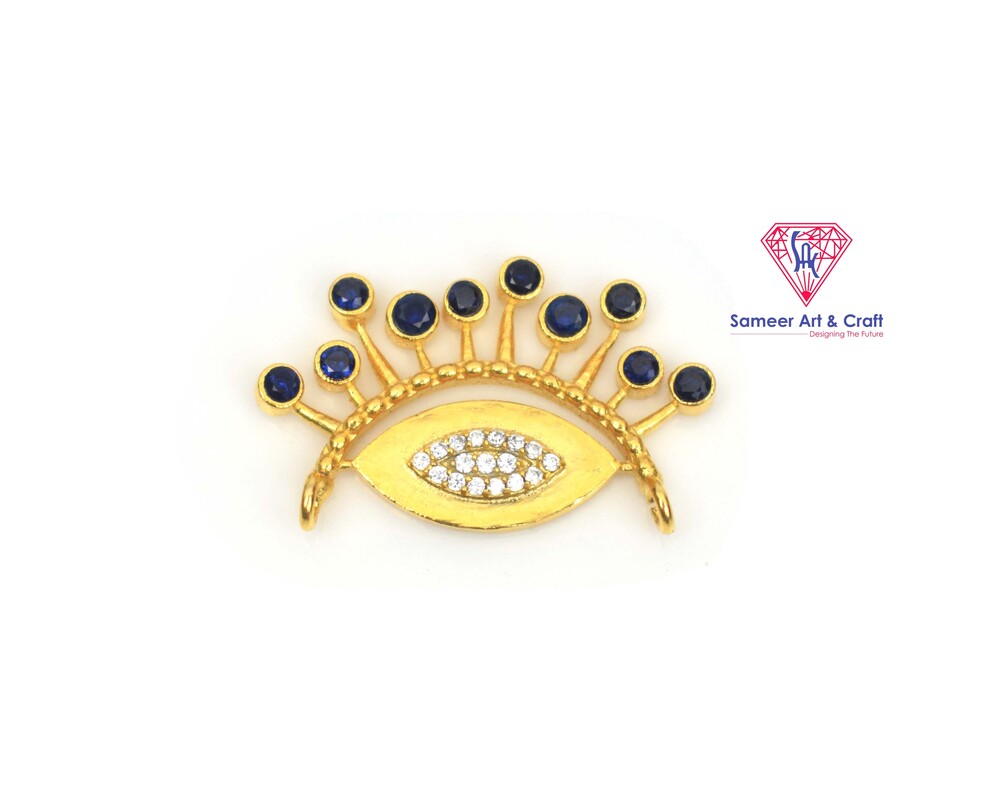 Swarovski Brass With 18k Gold Plated Pendant Evil Eye