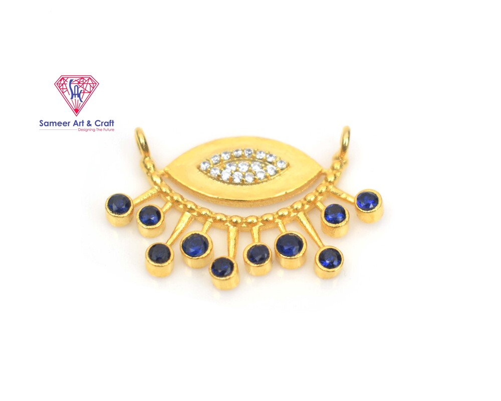 Swarovski Brass With 18k Gold Plated Pendant Evil Eye