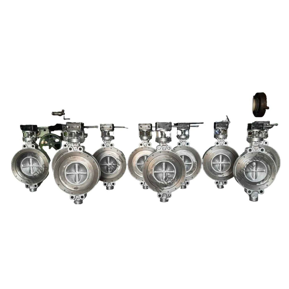Wafer Type Double Eccentric Design Butterfly Valve - Color: Silver