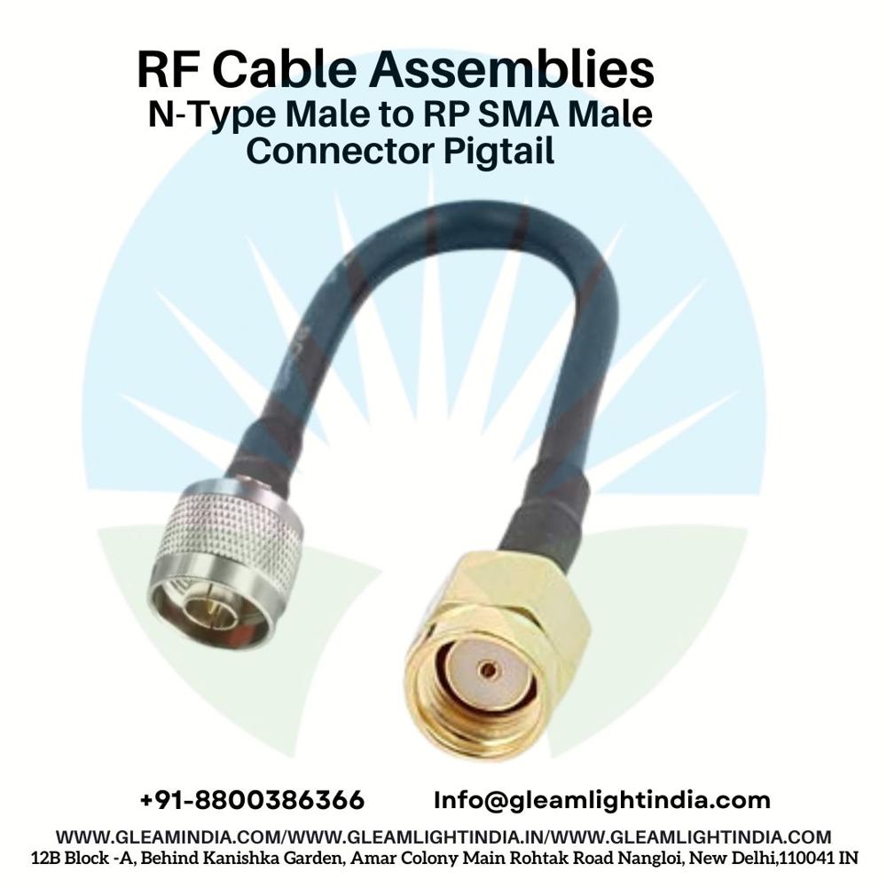 RF Cable Assemblies N Male to RP SMA Male in RG174