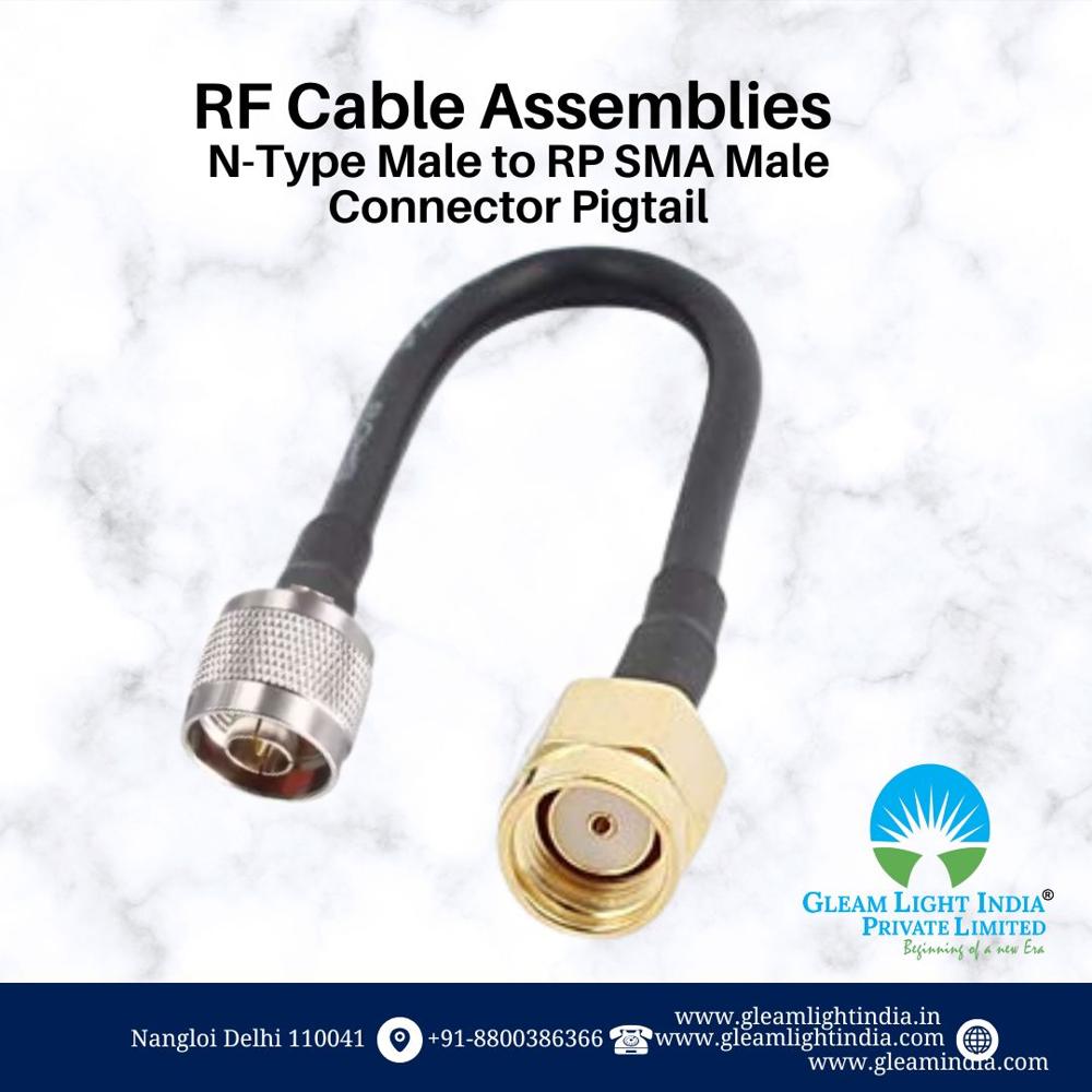 RF Cable Assemblies N Male to RP SMA Male in RG174
