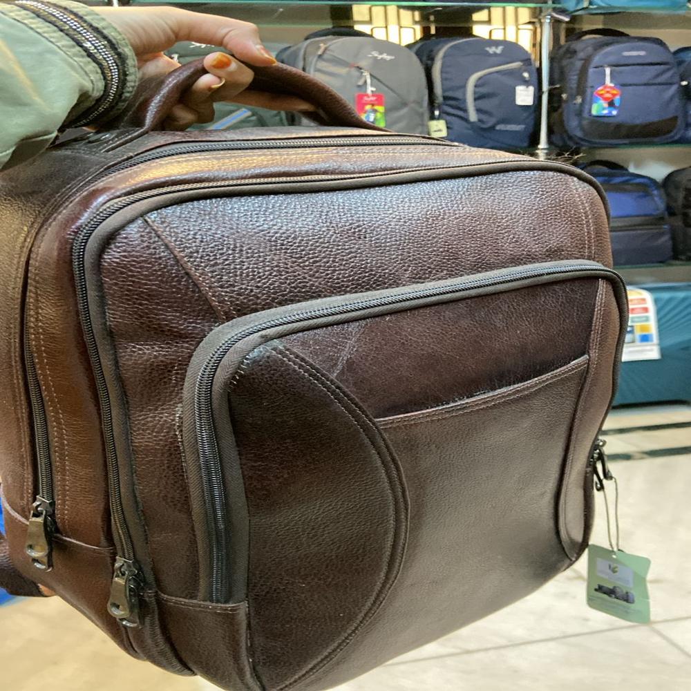 pure leather laptop bag