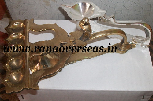 Golden Brass Panch Aarti