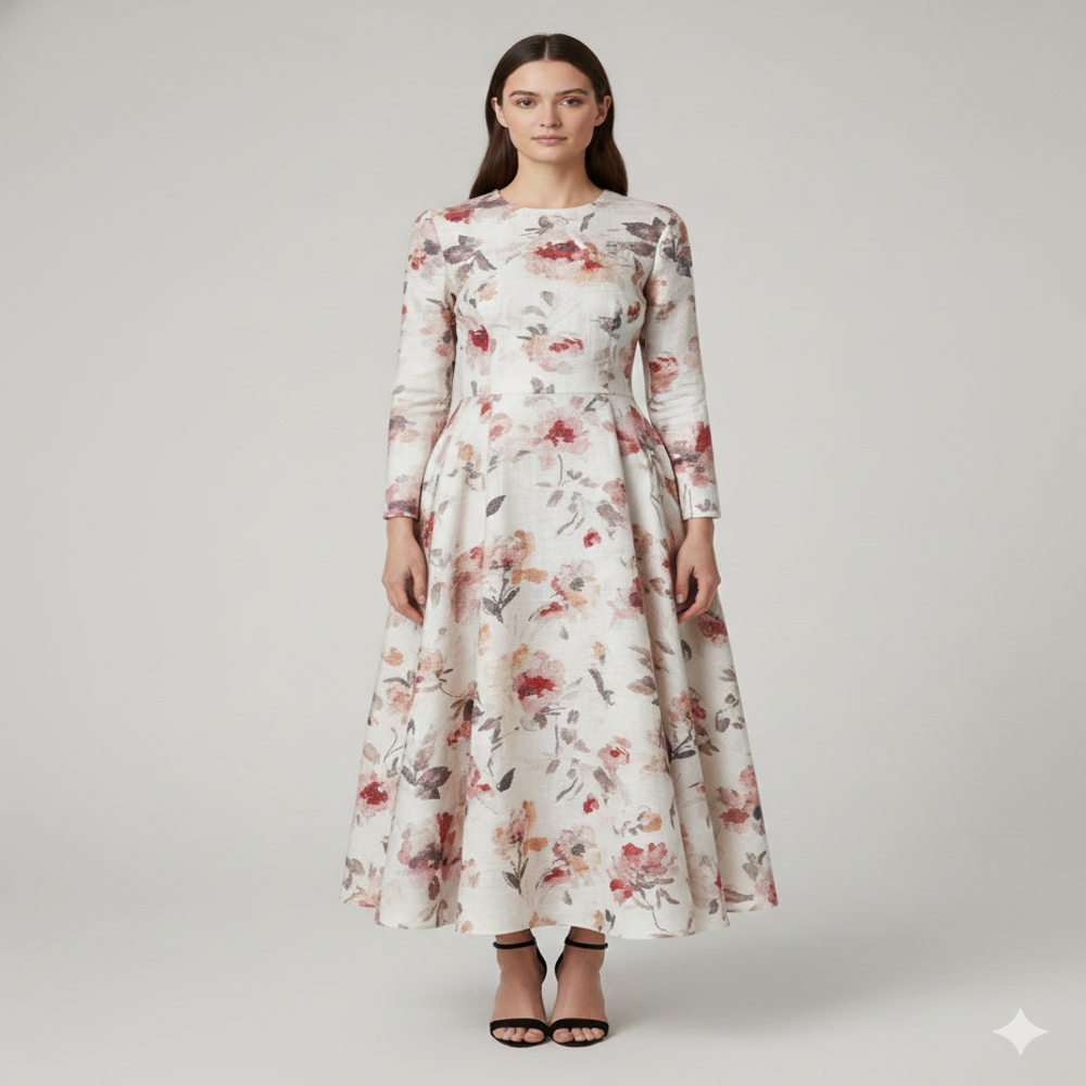 ELC 606 Linen Digital Printed Fabric