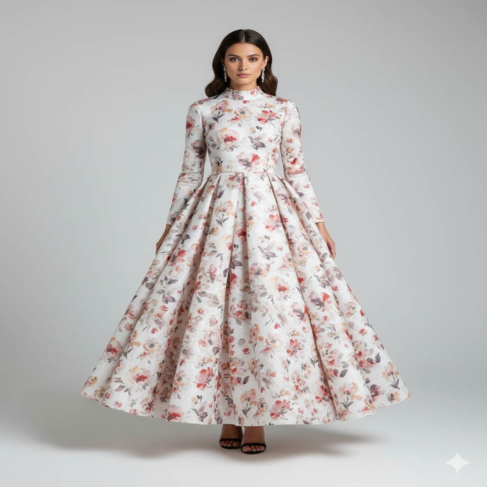 ELC 606 Linen Digital Printed Fabric