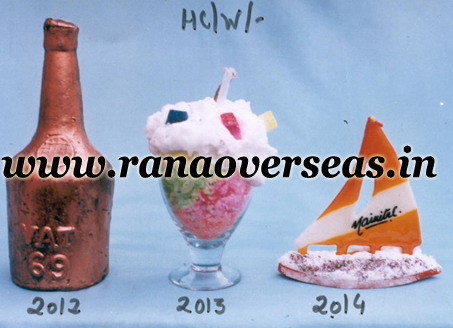 Multi-Color Wax Candle.