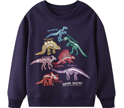 School Sweatshirt - Collar Type: O-Neck