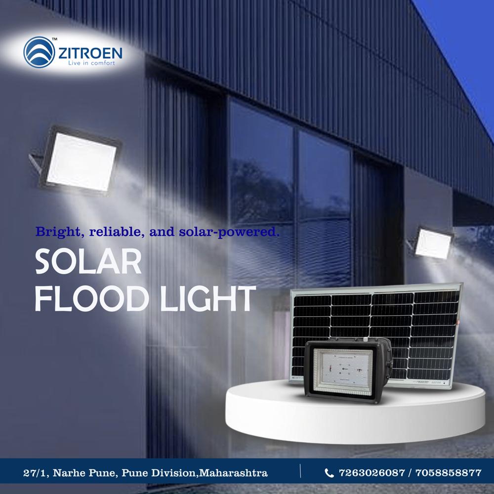 Solar Flood Light - Aluminium Body, 220v Voltage, Ip55 Rating, Cool White Color, B22 Base Type | Commercial Outdoor Lighting Solution