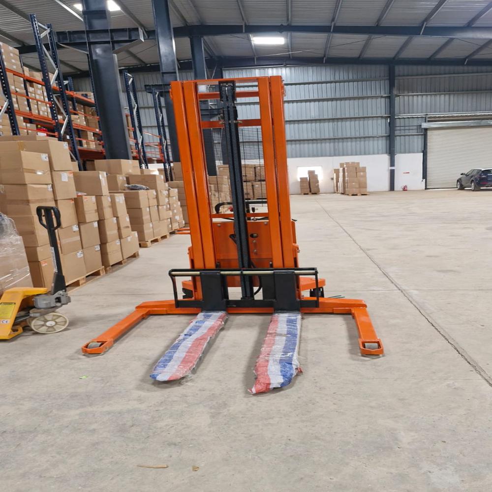 Wide Leg Span Semi Electric Stacker - Attributes: Durable