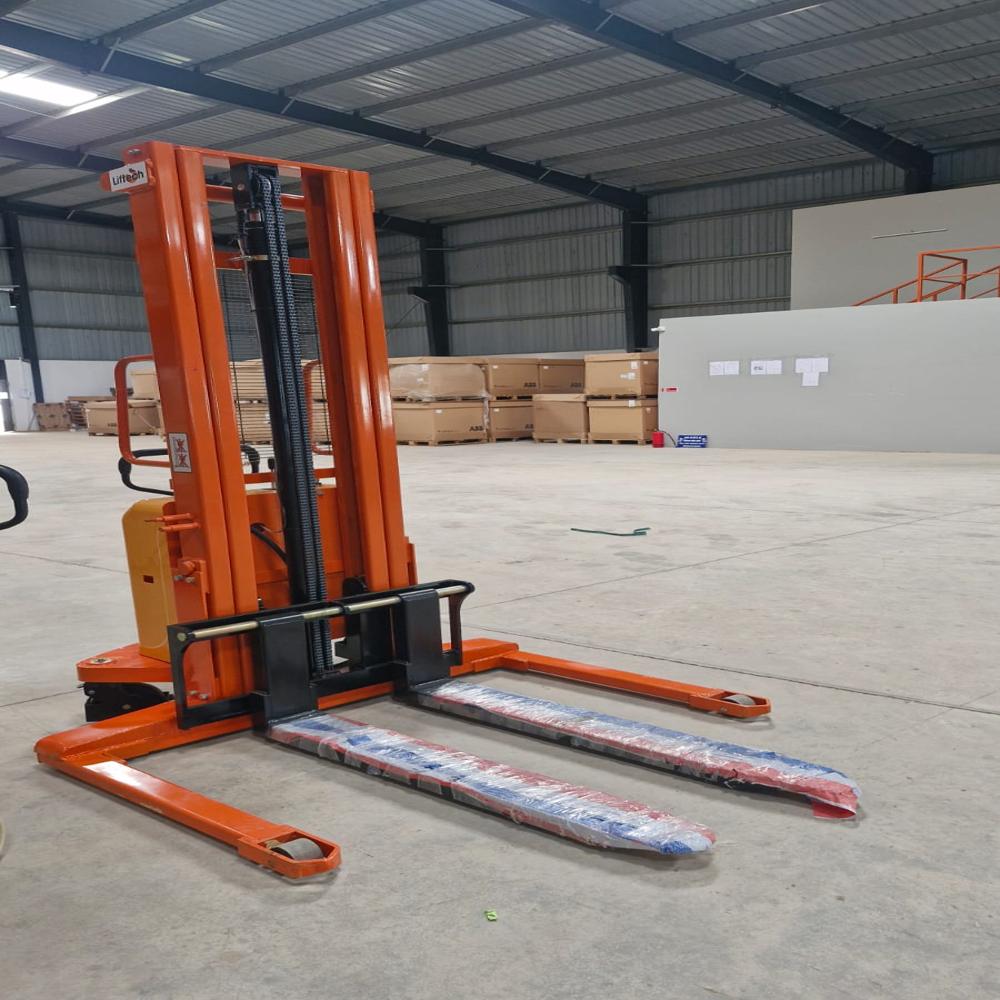 Wide Leg Span Semi Electric Stacker - Attributes: Durable