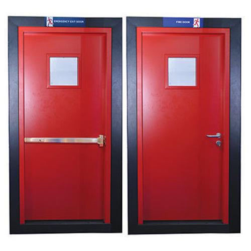 Emergency Single Door With Panic Bar - Design: Smooth