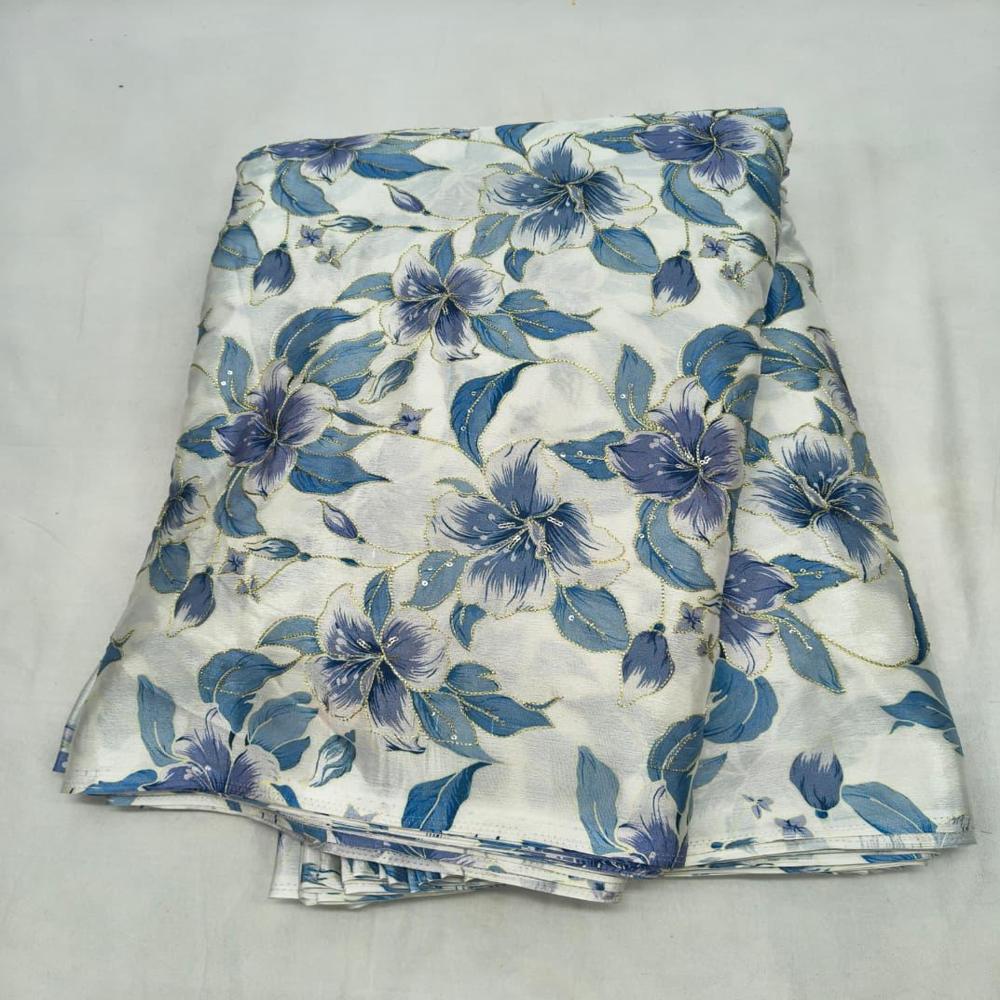Chinnon Position Print Sequence Embroidery Work - Attributes: Bleached