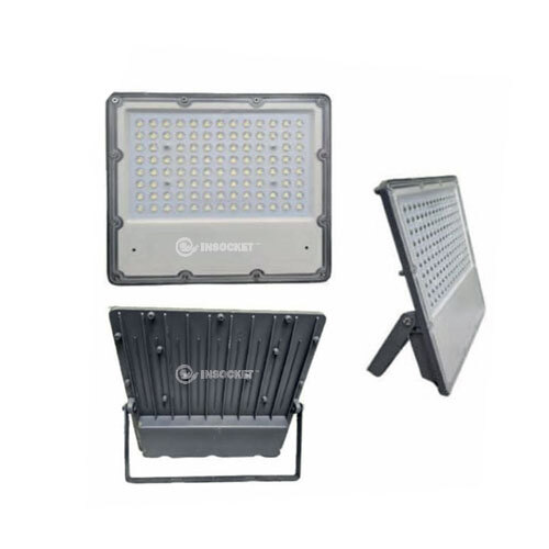 INSOCKET LED Flood Light| Cool White 6500K Color Temperature LED Lamp| IP66 Waterproof Surge Protection Focus Light for Factory, Garage, Parking, Garden, Playground & Shop