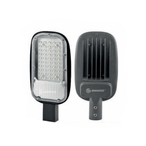 INSOCKET  LED Street Light| Cool White 6500K Color Temperature LED Street Lamp| IP66 Waterproof Surge Protection Focus Light for Garage, Parking, Garden, Playground & Sidewalks