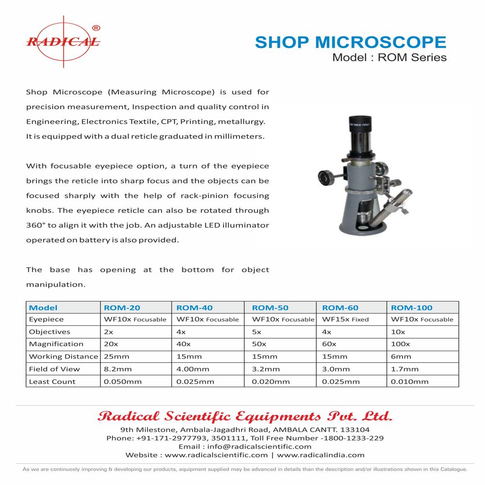 Shop Microscope (Measuring Microscope) ROM Series