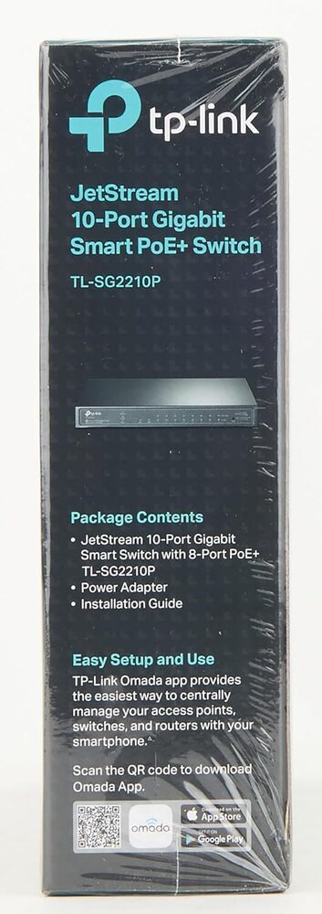 TP-Link TL-SG2210P  8-Port Gigabit Smart PoE Switch with 2 SFP Slots