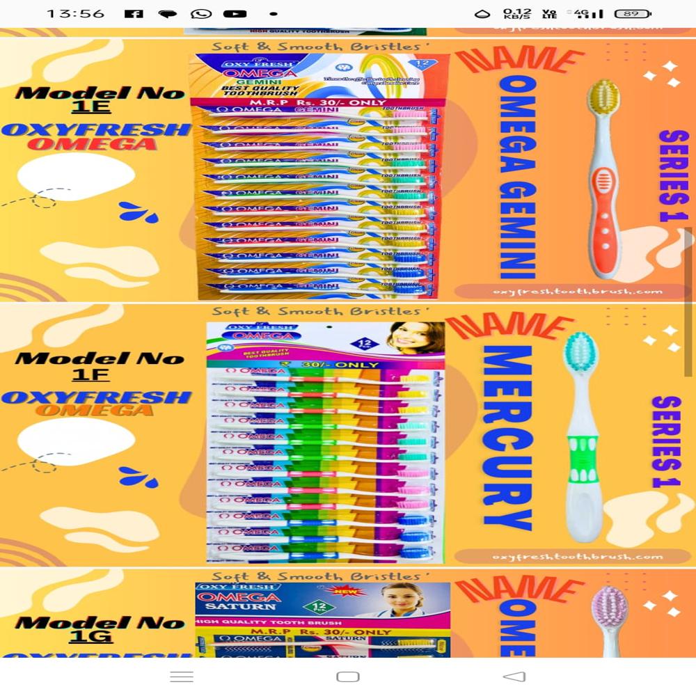 Oxyfresh toothbrush manufacturer 