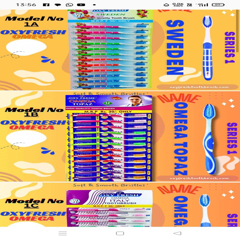 Oxyfresh toothbrush manufacturer 