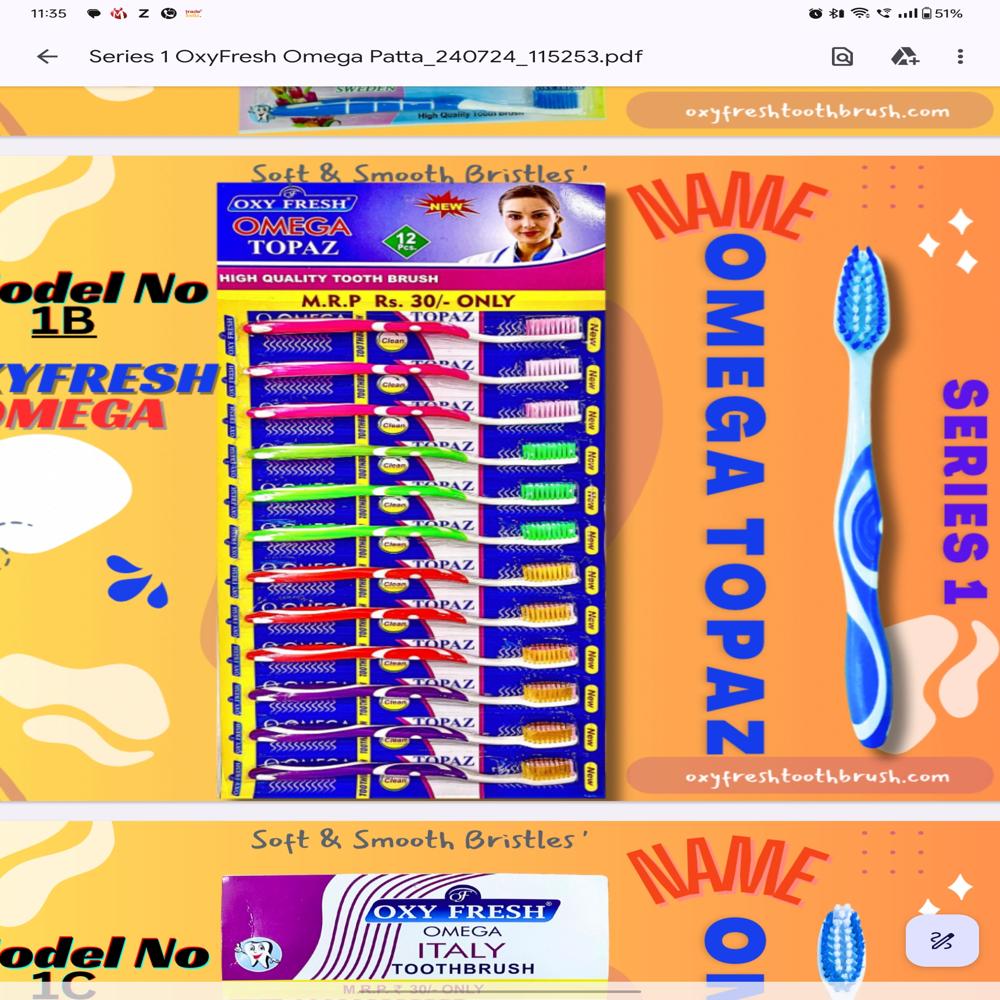 Omega toothbrush manufacturer