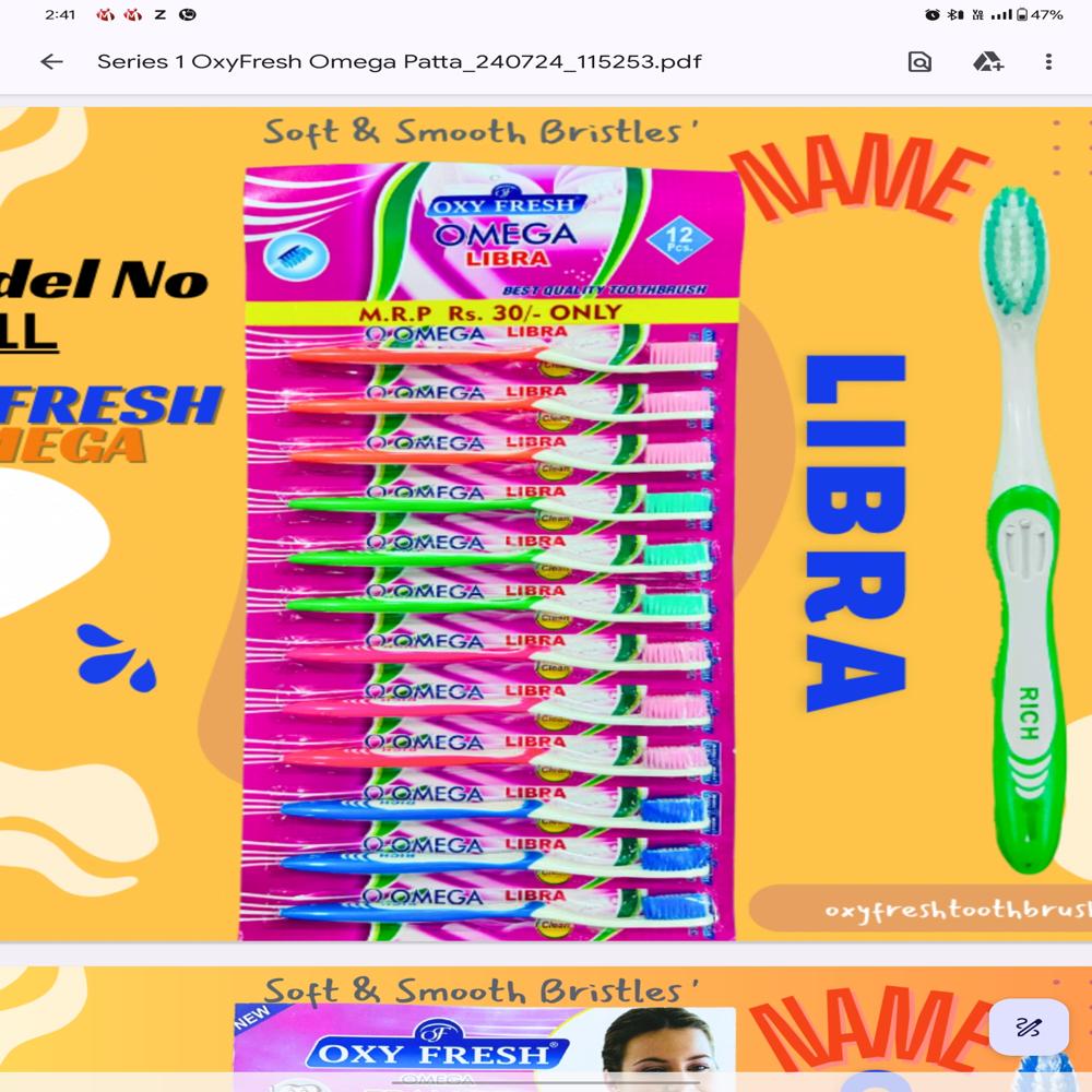 Omega toothbrush manufacturer