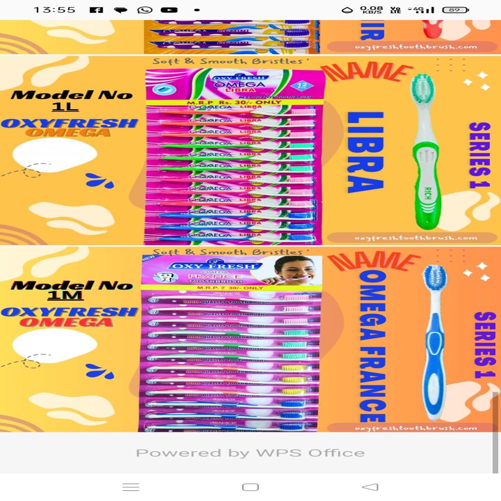 Omega toothbrush manufacturer