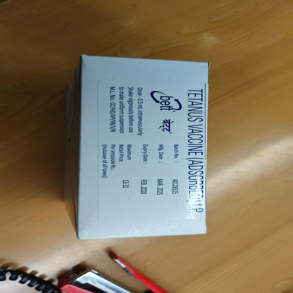 Tetanus vaccine (Adsorbed ) I.P