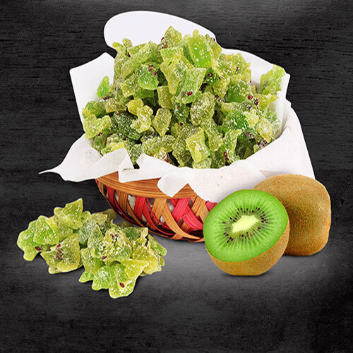 Dehydrated Kiwi Cut In Dice - Color: Green