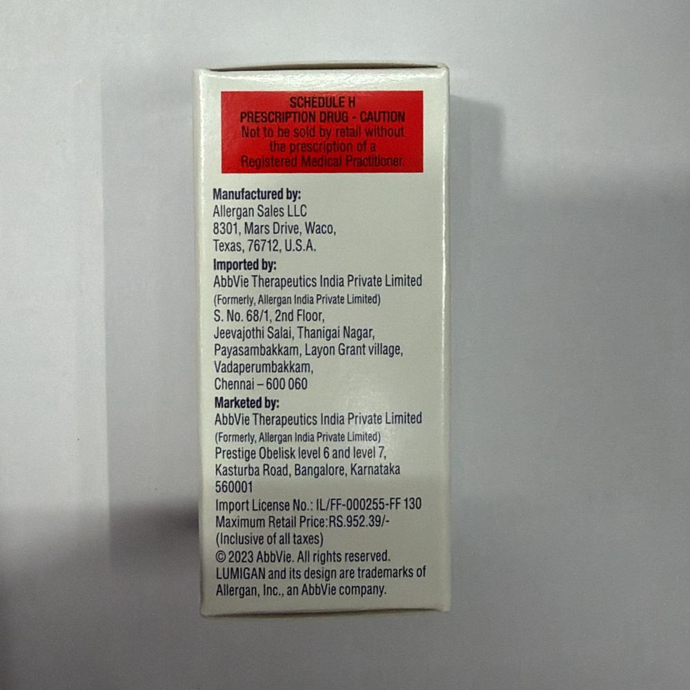 Lumigan (Bimatoprodt Ophthalmic solution 0.03%)