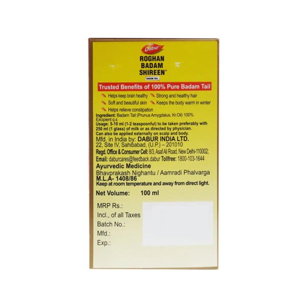 Dabur Roghan Badam Shireen 100ml - Age Group: Adults