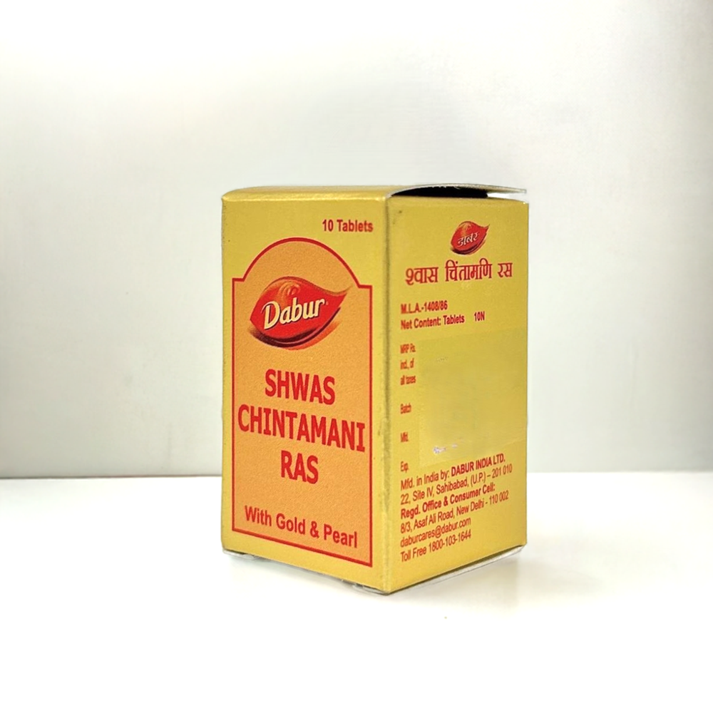 Dabur Shwas Chintamani Ras 10 Tablets - Age Group: For Adults