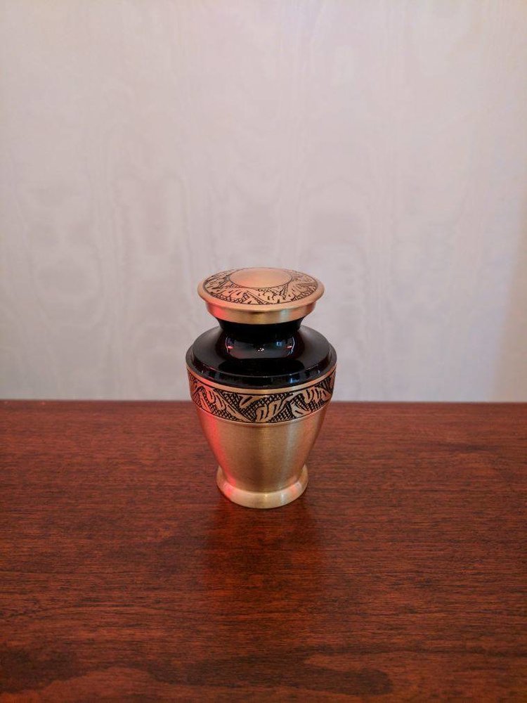 Metal Keepsake Urns Custom Powder Coated with Wooden Lid