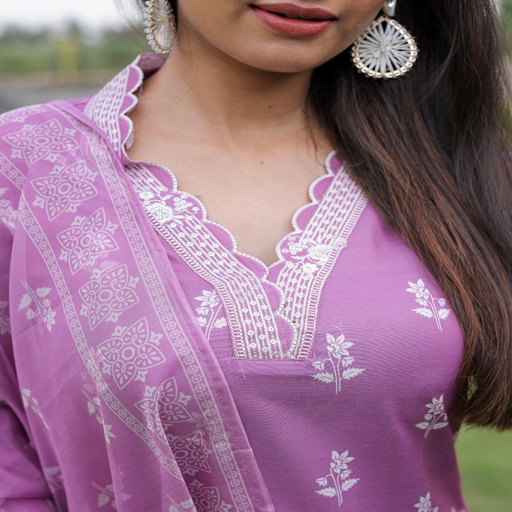 Elegant Traditional Kurti - Color: Yellow - Magenta
