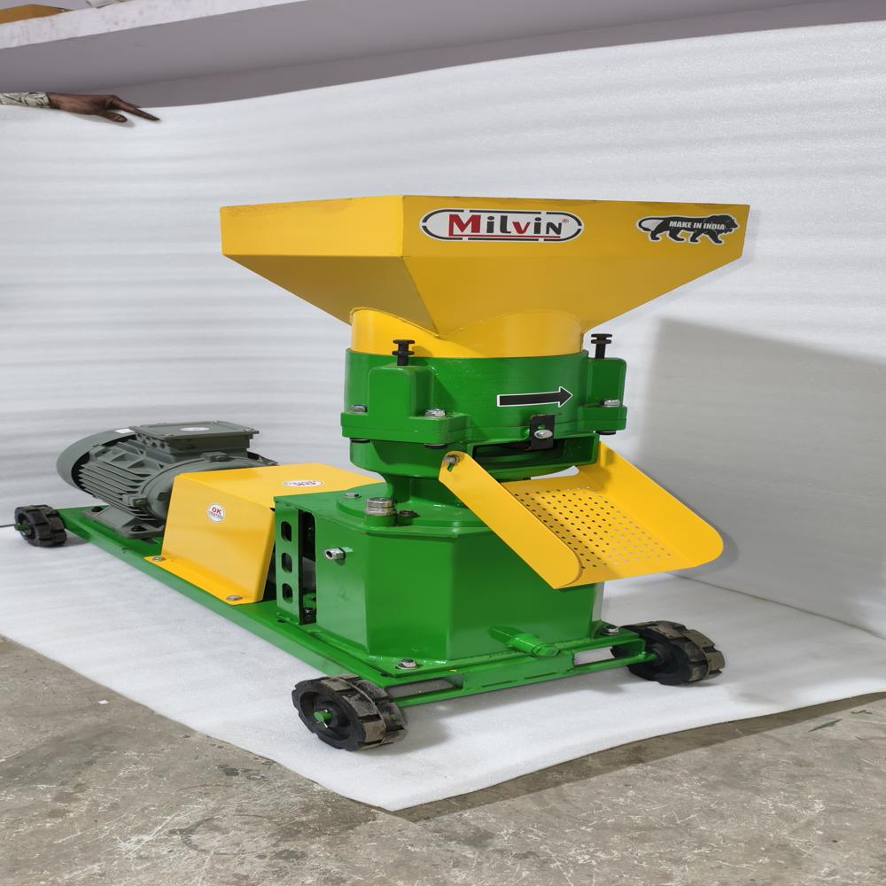 Three Roller Animal Feed Machine - Color: Yellow