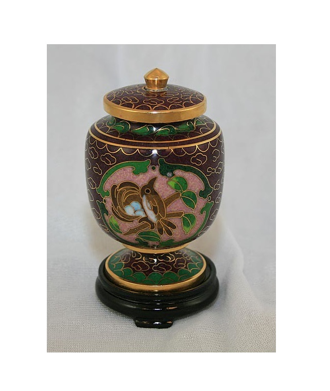 Metal Pet Urns White and Black Pattern Urns