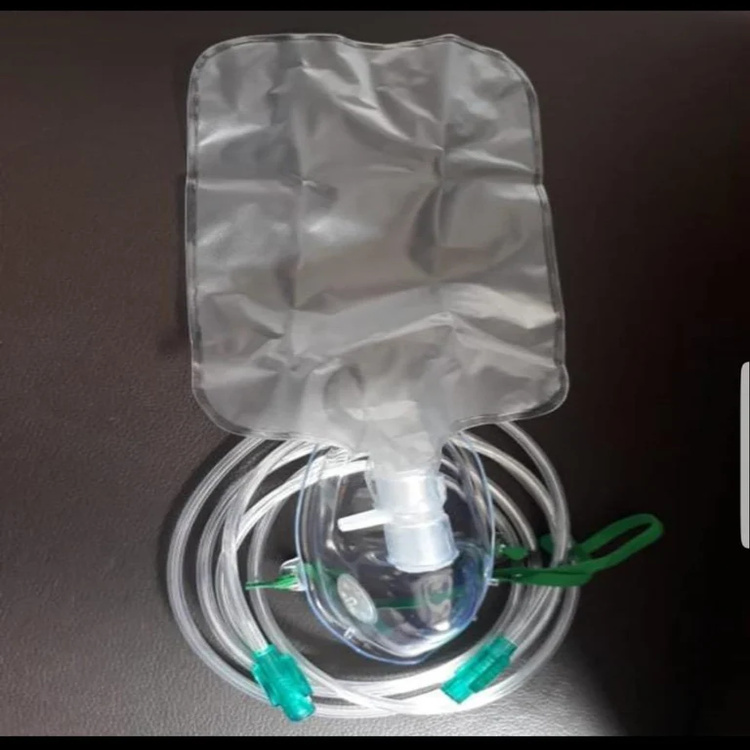 High Concentration Oxygen Mask - Durable Plastic Construction, Manual Operation, Portable, Reusable After Sterilization | Sterile Condition Available