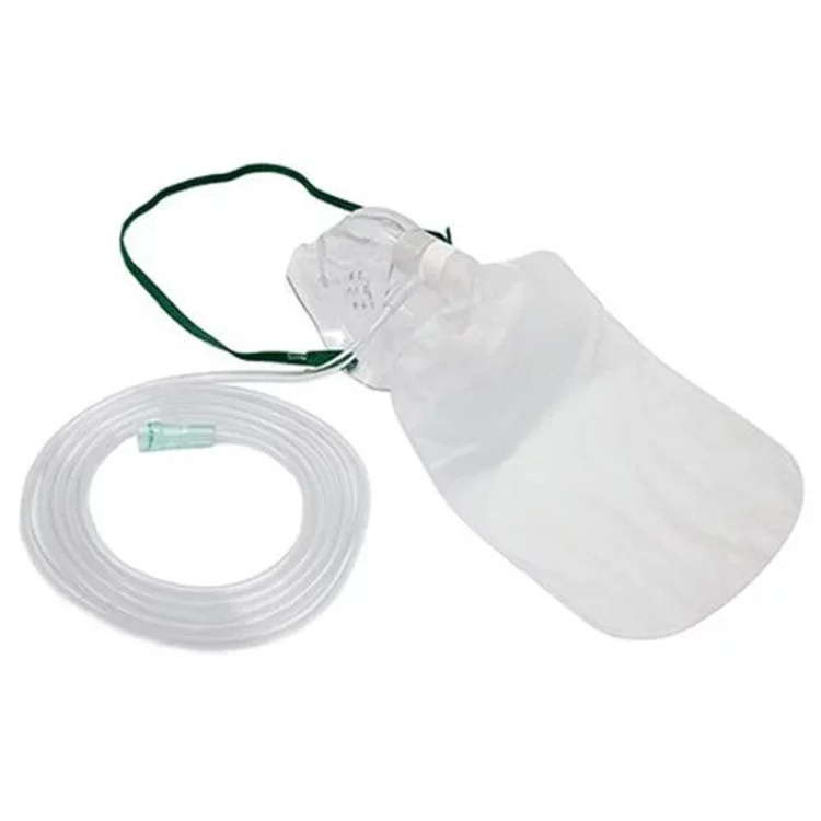 High Concentration Oxygen Mask - Durable Plastic Construction, Manual Operation, Portable, Reusable After Sterilization | Sterile Condition Available