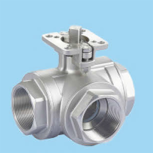 Three way High Platform Ball Valve