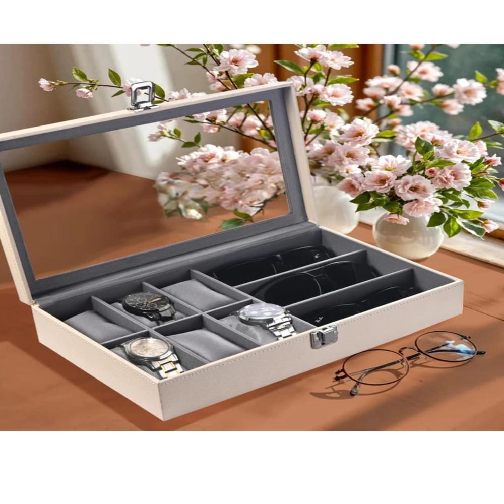 6+3Slots Watch Box - Coating Type: Water-Resistant