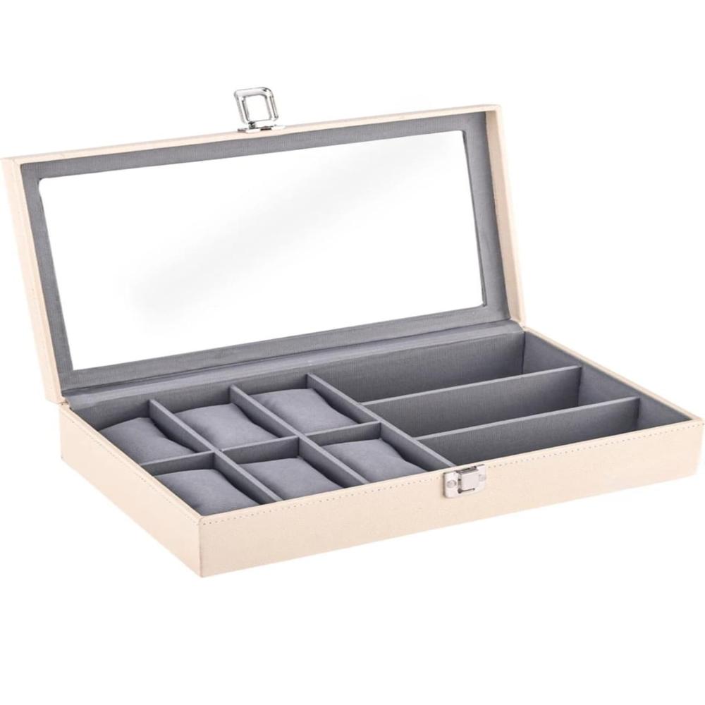6+3slots Watch Box - Coating Type: Water-resistant