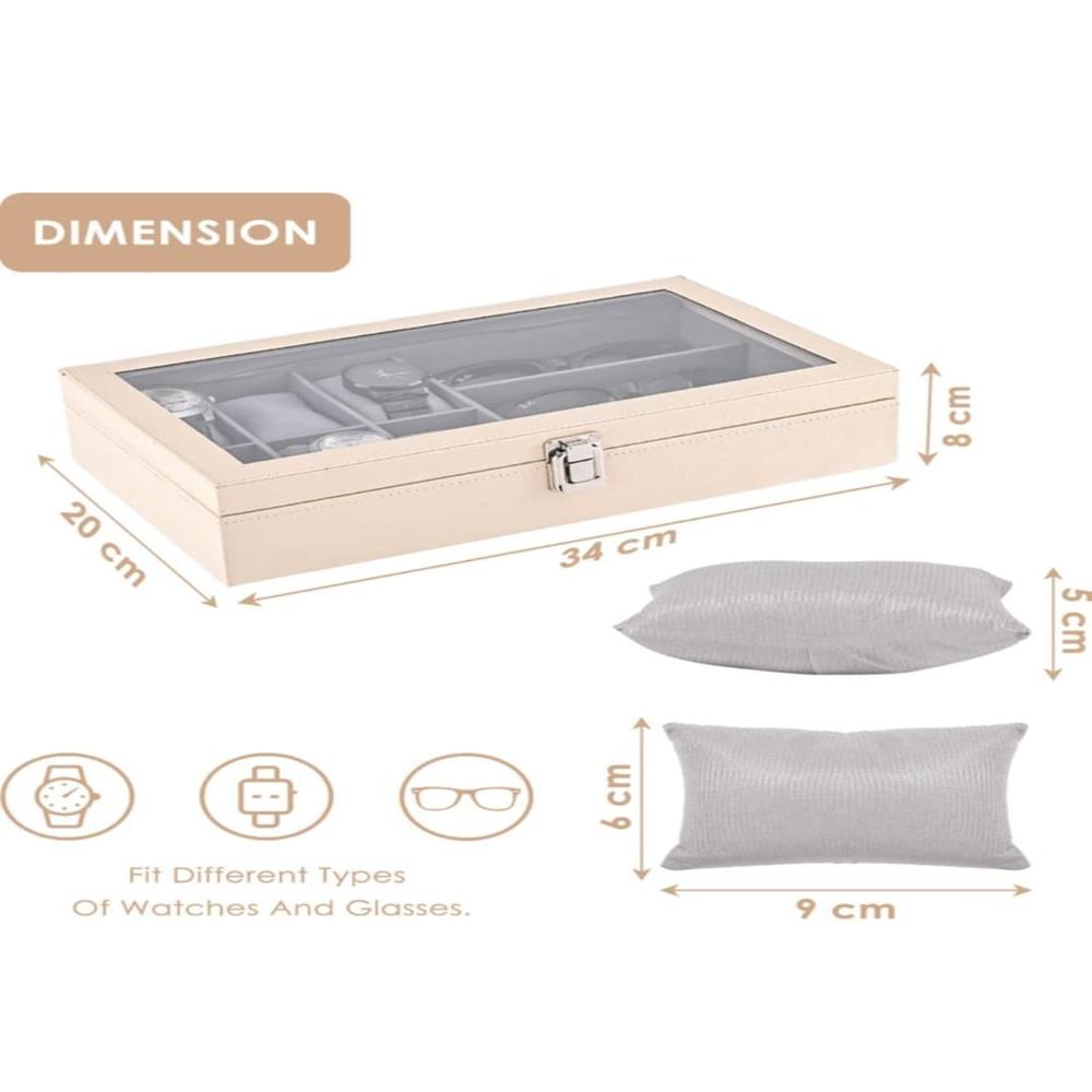 6+3slots Watch Box - Coating Type: Water-resistant