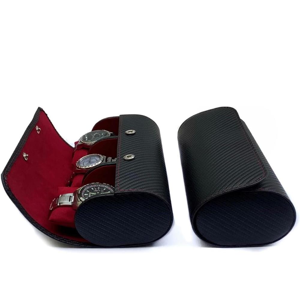 3 Slots Watch Box - Color: Black