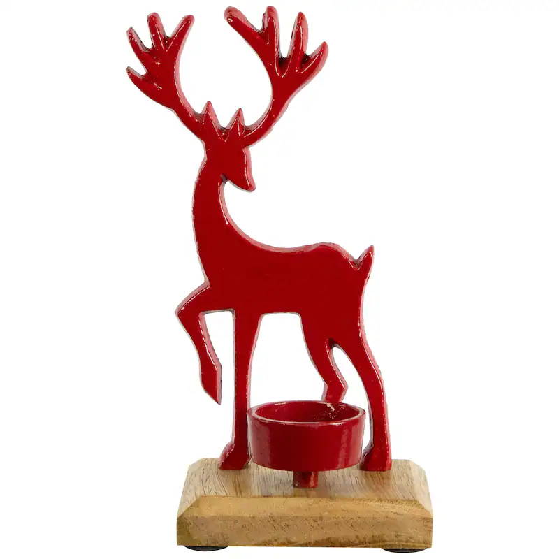 Reindeer Metal Christmas Tealight Holder
