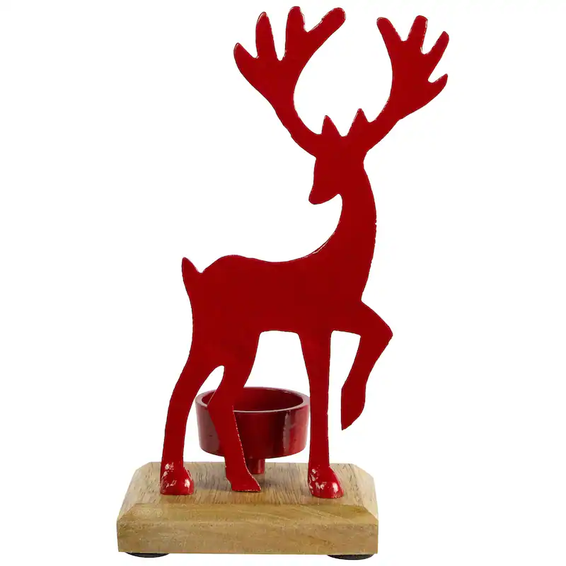 Reindeer Metal Christmas Tealight Holder